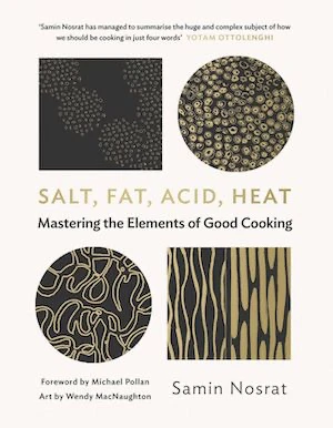 Book cover of «Salt, Fat, Acid, Heat» by Samin Nosrat