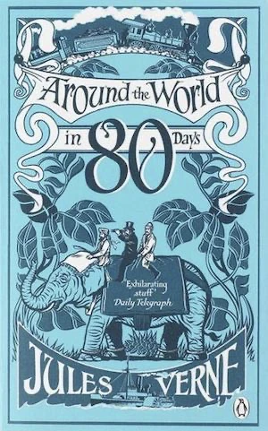 Book cover of «Around the World in Eighty Days» by Jules Verne