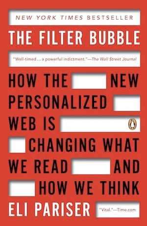 Book cover of «The Filter Bubble» by Eli Pariser