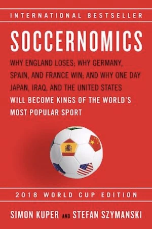 Book cover of «Soccernomics» by Simon Kuper & Stefan Szymanski