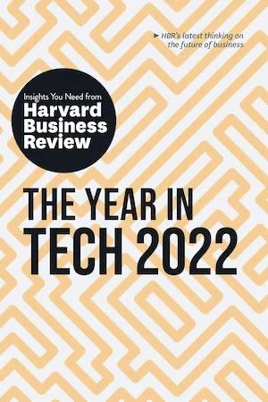 Book cover of «The Year in Tech 2022» by Harvard Business Review