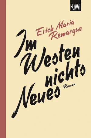Book cover of «Im Westen nichts neues» by Erich Maria Remarque